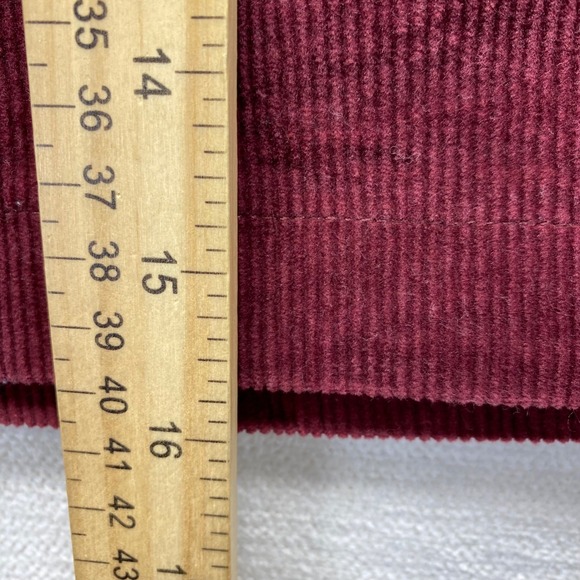 Altar'd State Corduroy A Line Button Front Skirt Burgundy Size Medium Stretch - Picture 7 of 9